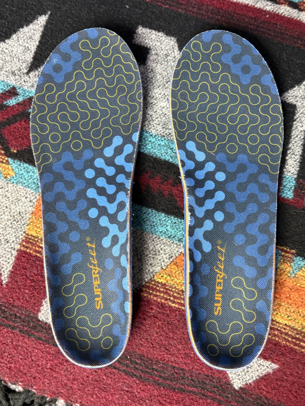 Superfeet Blue Patterned Insoles - Size D